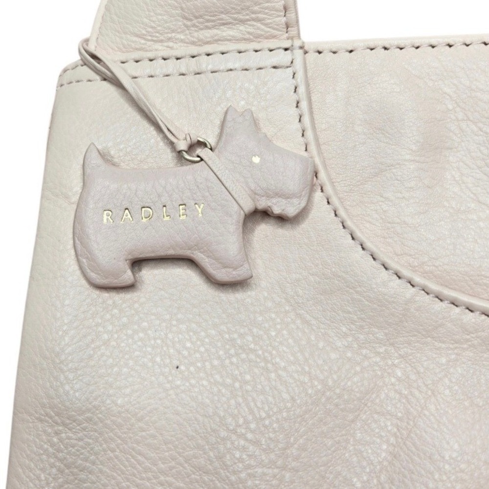 Radley London Pocket Leather Crossbody Bag Pebbled Blush Pink Scottie Dog Charm - Picture 4 of 16